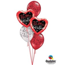 Bukiet 781 Red & White â€žBe Mineâ€ Valentine's Qualatex #78537-2